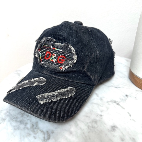 Dolce & Gabbana Vintage Denim Embroidered Cap Hat D & G Jean - Picture 9 of 9